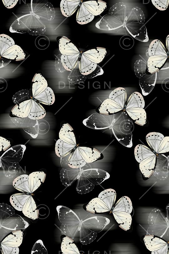 黑底花卉印花华亿平台图片