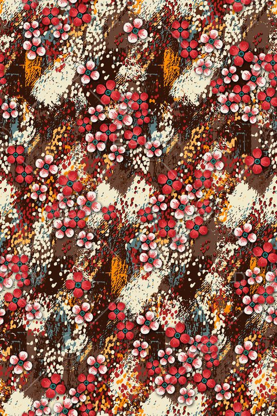 笔触印花华亿平台图片