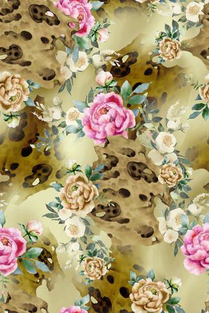 绿植树叶印花华亿平台图片