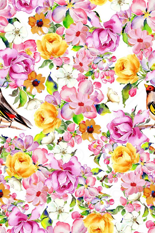 花鸟印花华亿平台图片