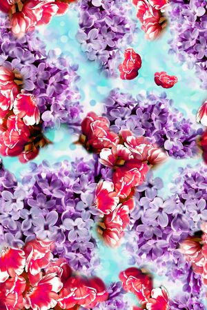 花卉印花华亿平台图片