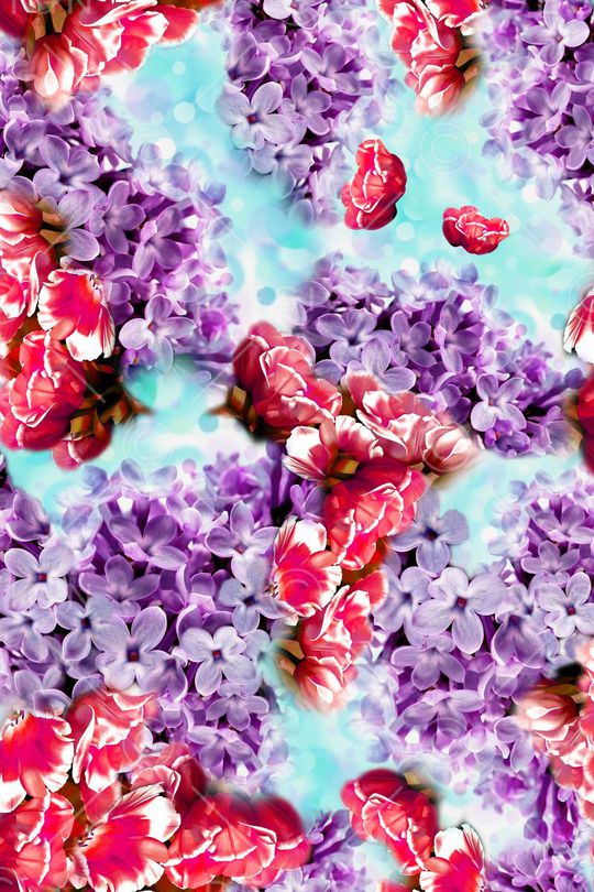 花卉印花华亿平台图片