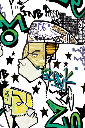 涂鸦印花华亿平台图片