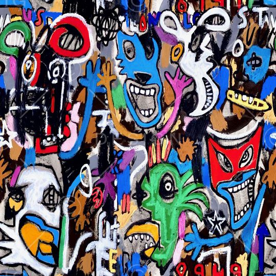 涂鸦印花华亿平台图片