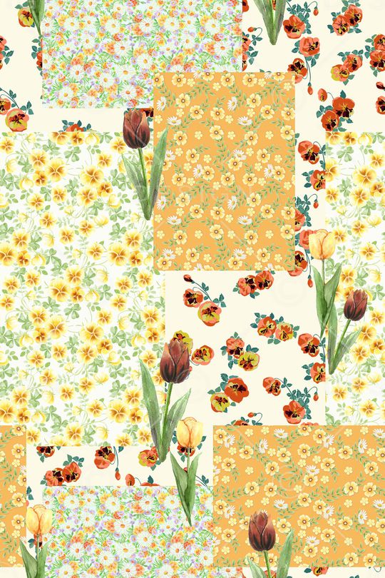 花卉印花华亿平台图片