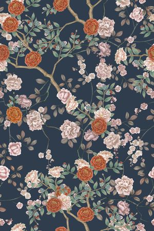 玫瑰花印花华亿平台图片