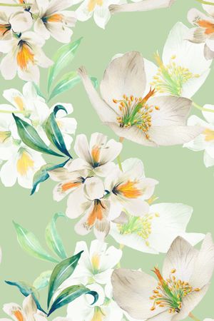 清爽底花卉印花华亿平台图片