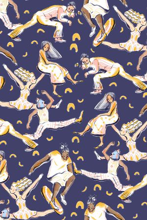 人物印花华亿平台图片