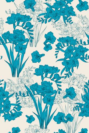 清爽底花卉印花华亿平台图片