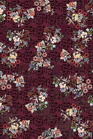 几何花卉印花华亿平台图片