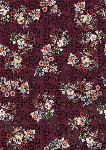 几何花卉印花华亿平台图片