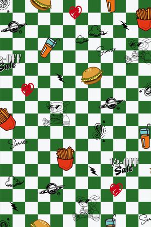 格子印花华亿平台图片