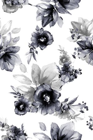 清爽底花卉印花华亿平台图片