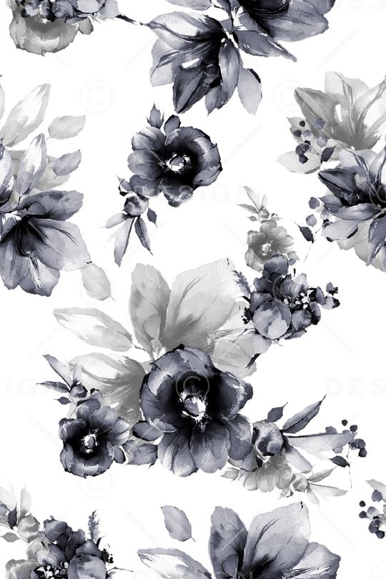 清爽底花卉印花华亿平台图片