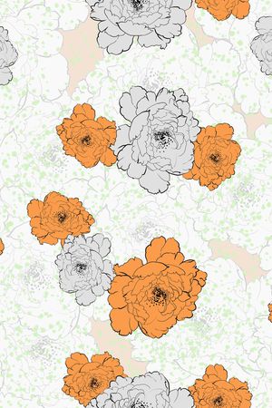 灰色花印花华亿平台图片