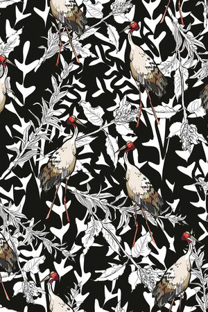 仙鹤印花华亿平台图片