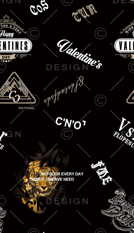 字母印花华亿平台图片