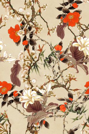 花卉印花华亿平台图片