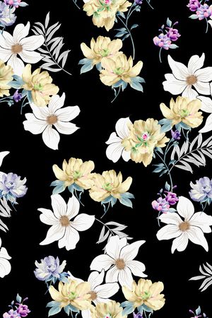 连衣裙印花华亿平台图片