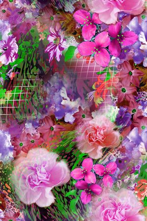 牡丹印花华亿平台图片