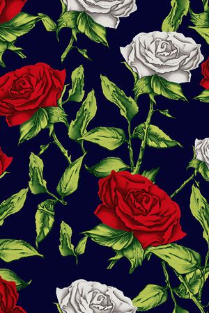 玫瑰花印花华亿平台图片