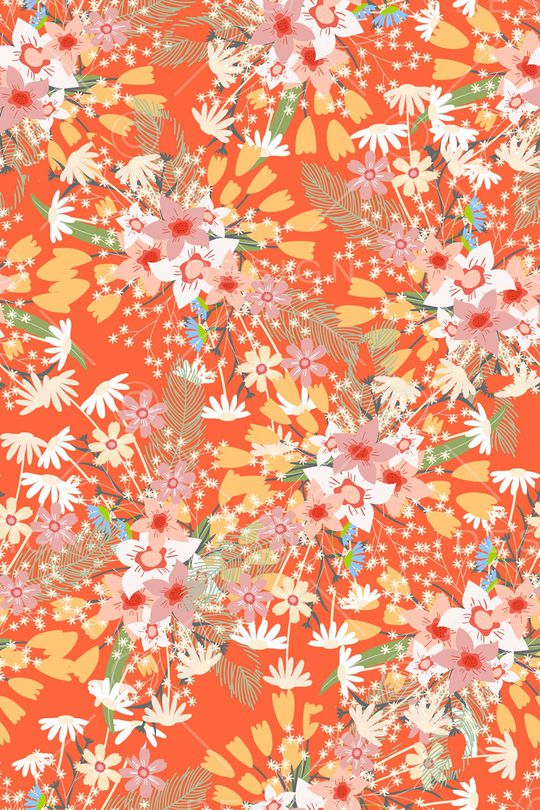 花卉印花华亿平台图片