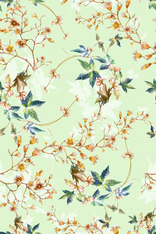 绿植树叶印花华亿平台图片