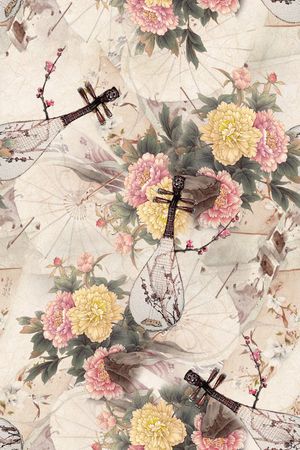 中国风印花华亿平台图片