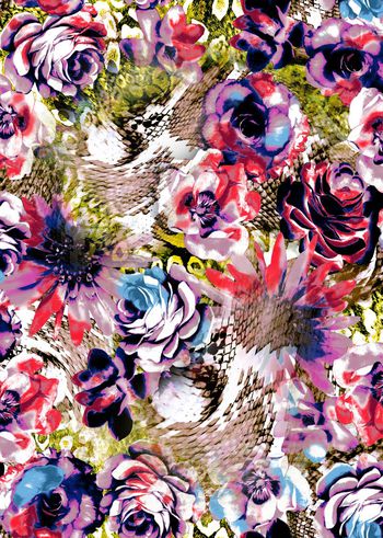 150477-华丽蛇与花