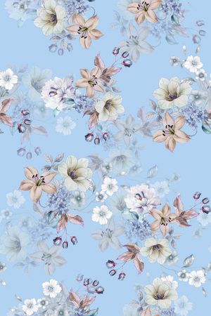 花卉印花华亿平台图片