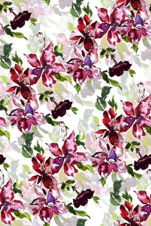 花卉印花华亿平台图片