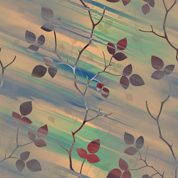 绿植树叶印花华亿平台图片