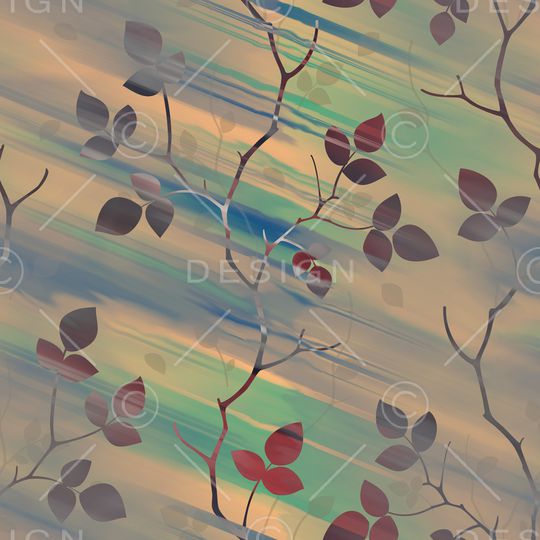 绿植树叶印花华亿平台图片