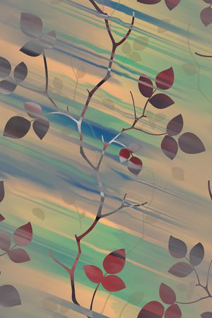 绿植树叶印花华亿平台图片