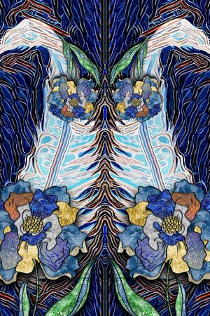 抽象印花华亿平台图片