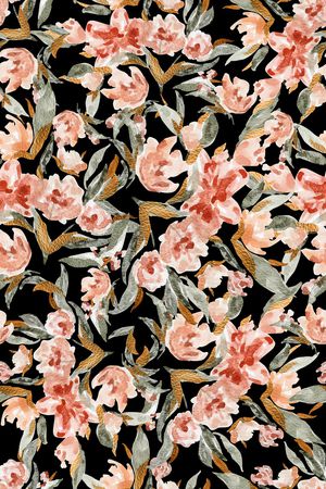 抽象花卉印花华亿平台图片