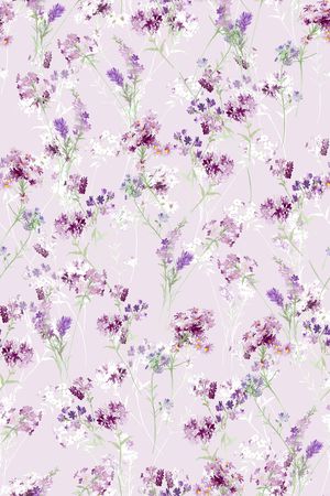 清爽底花卉印花华亿平台图片