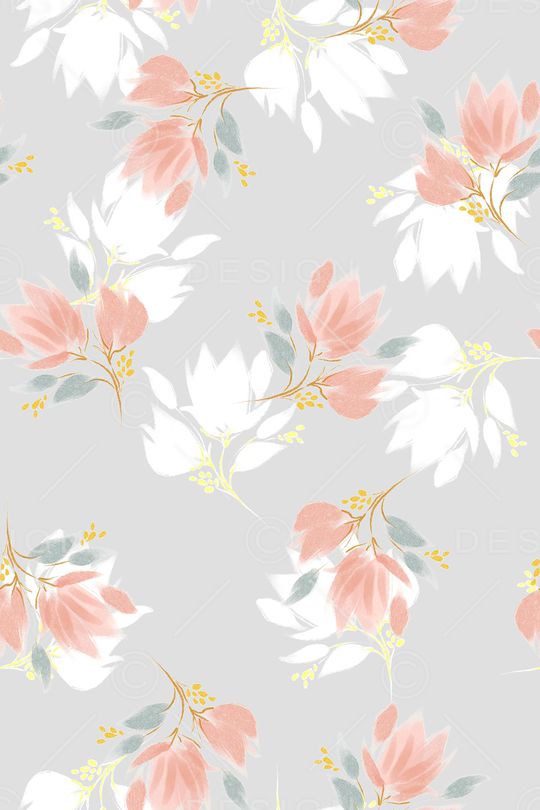 清爽底花卉印花华亿平台图片