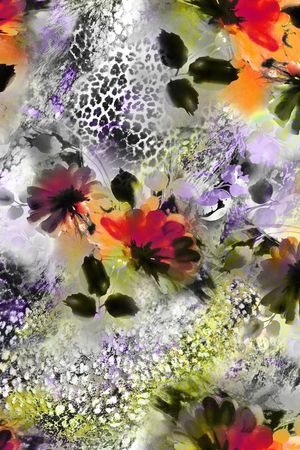 花卉印花华亿平台图片