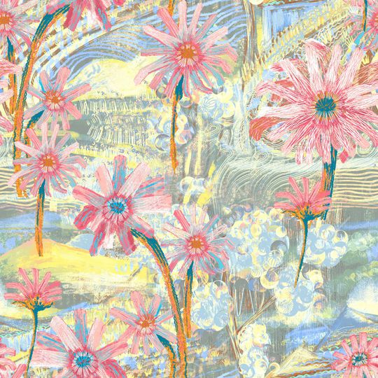 向日葵印花华亿平台图片