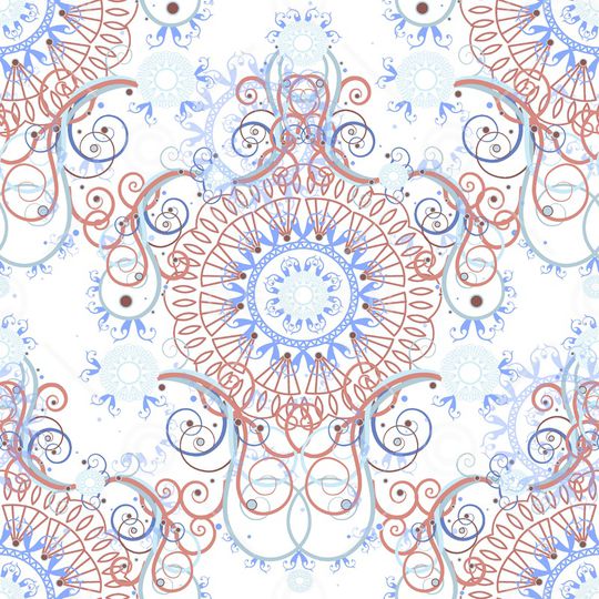 几何花卉印花华亿平台图片