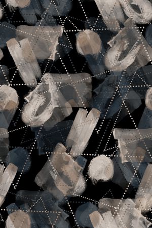 抽象男装印花华亿平台图片