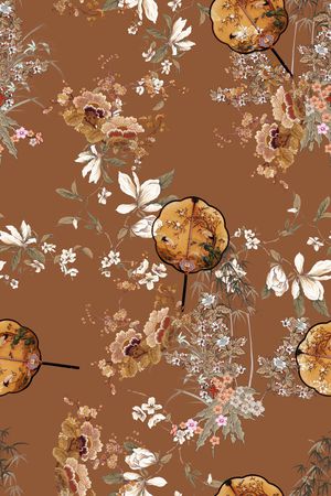 扇子印花华亿平台图片