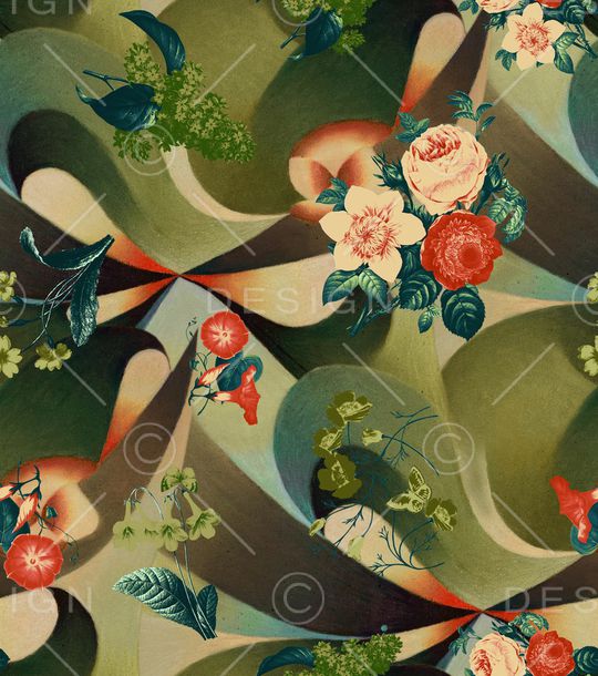 真丝印花华亿平台图片