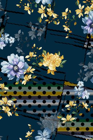 连衣裙印花华亿平台图片