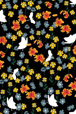 连衣裙印花华亿平台图片