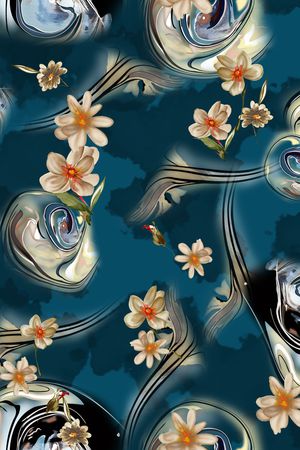 连衣裙印花华亿平台图片