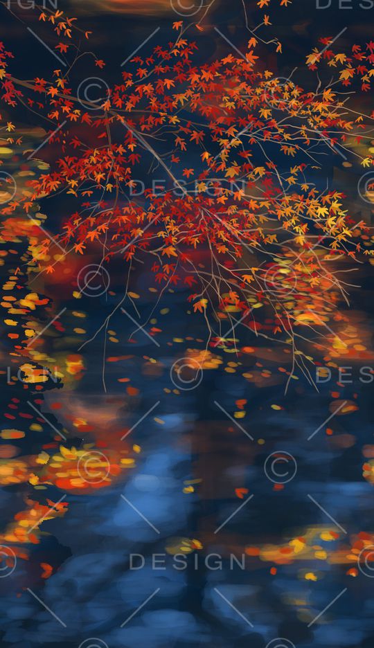 枫叶印花华亿平台图片