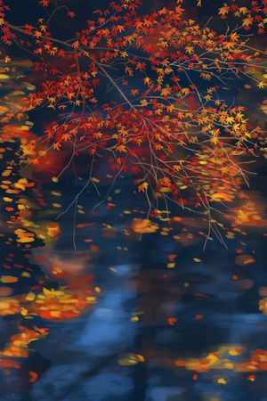 枫叶印花华亿平台图片