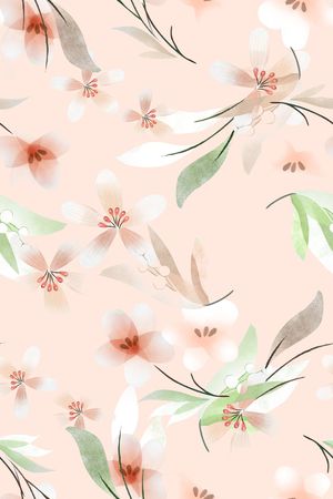 清爽底花卉印花华亿平台图片